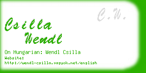 csilla wendl business card